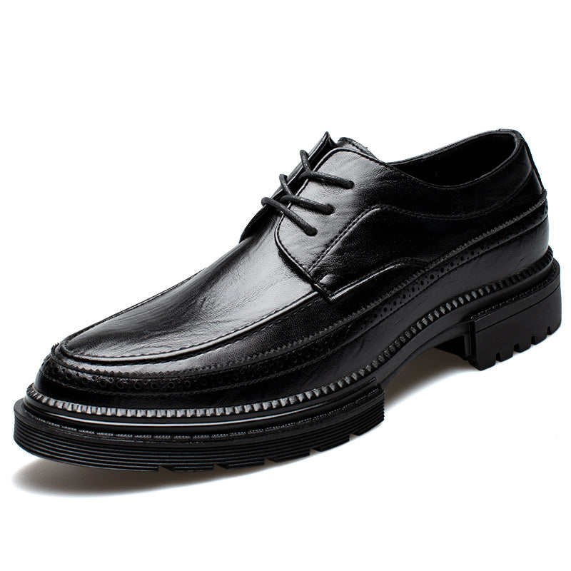 Business Oxford breathable leather increased men's shoes