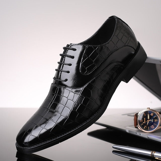 LUXURY MEN'S LEATHER OXFORD CASUAL DRESS SHOES