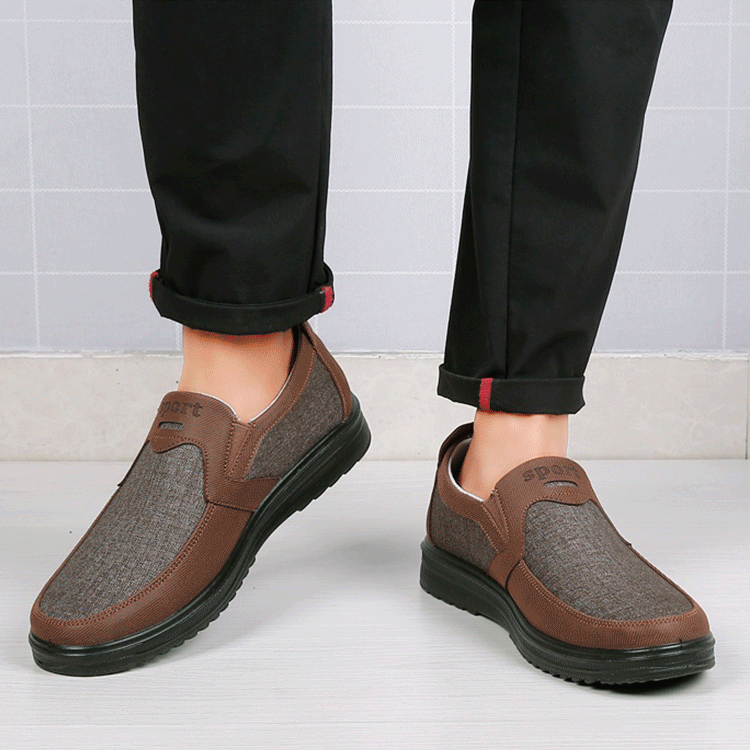 Men's Extended Width Foot And Heel Comfortable Insole Non-Slip Shoes