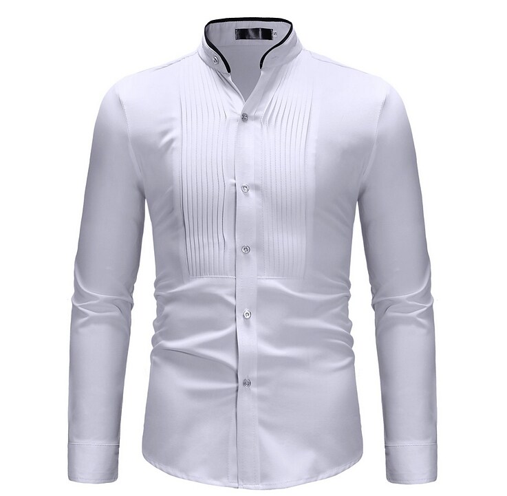 Men's Shirt Graphic Turndown Casual Print Long Sleeve Tops Casual Sports White Black