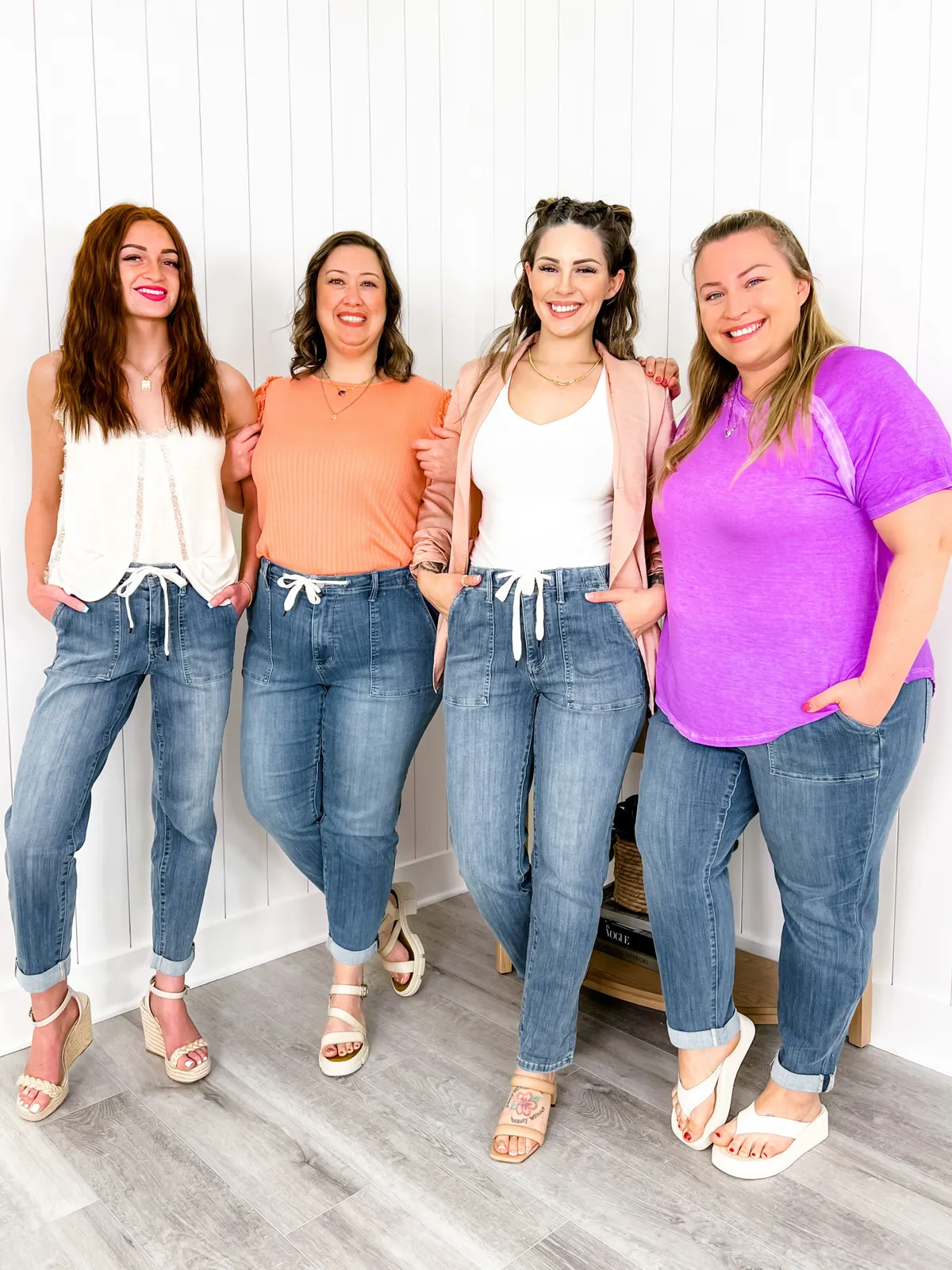 Judy Blue Pull On Denim Joggers(Buy 2 Free Shipping)