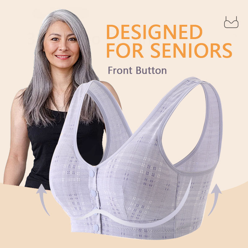 BUY 1 GET 1 FREE Nature Cotton Wireless Front Button Bra