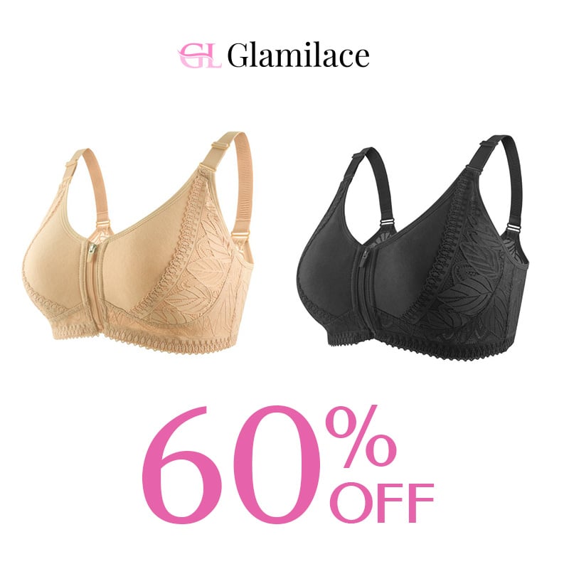 ✨Last day 80% OFF✨Wireless Zip Front Full Coverage Bra🎁BEST GIFT