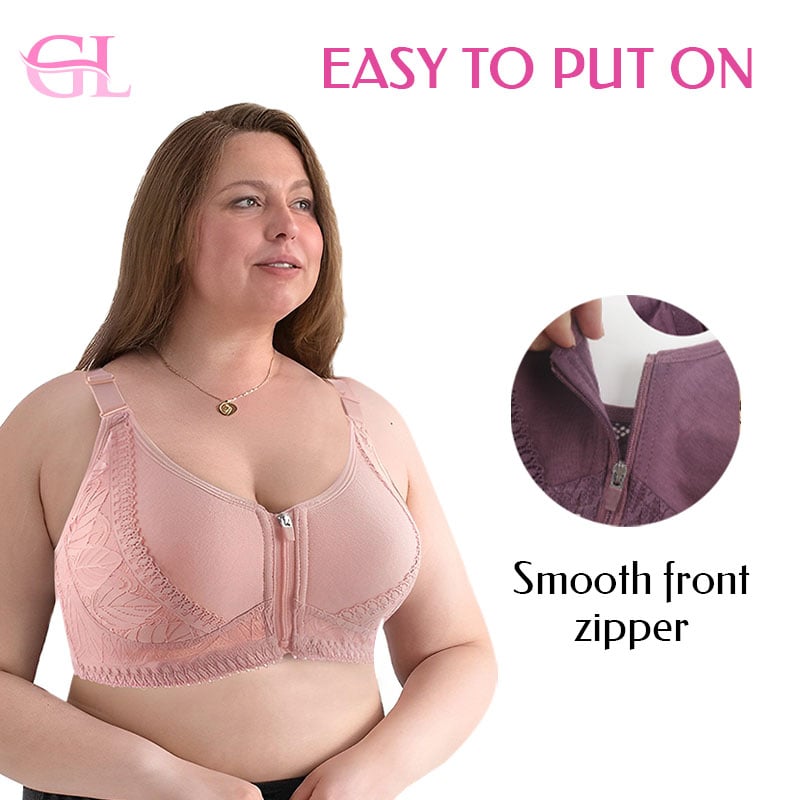 ✨Last day 80% OFF✨Wireless Zip Front Full Coverage Bra🎁BEST GIFT