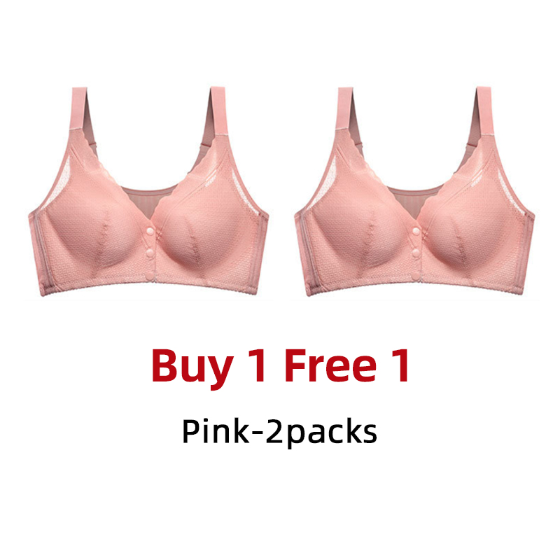 Buy 1 Free 1🔥 Plus Size Cotton Front Buckle Bra
