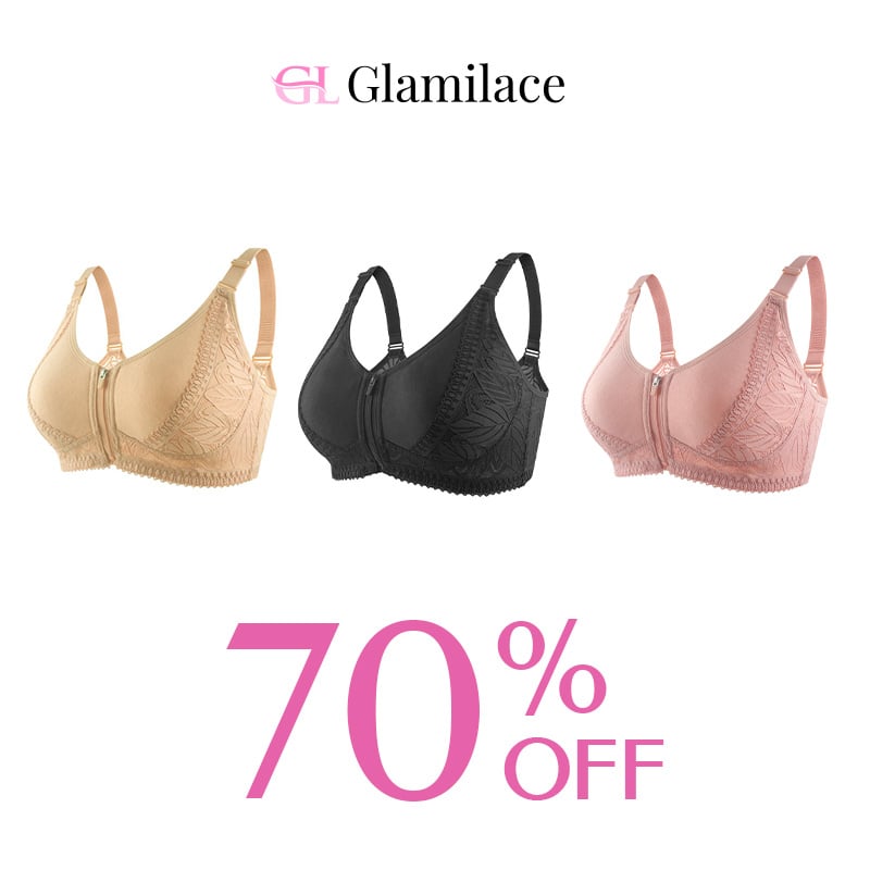 ✨Last day 80% OFF✨Wireless Zip Front Full Coverage Bra🎁BEST GIFT