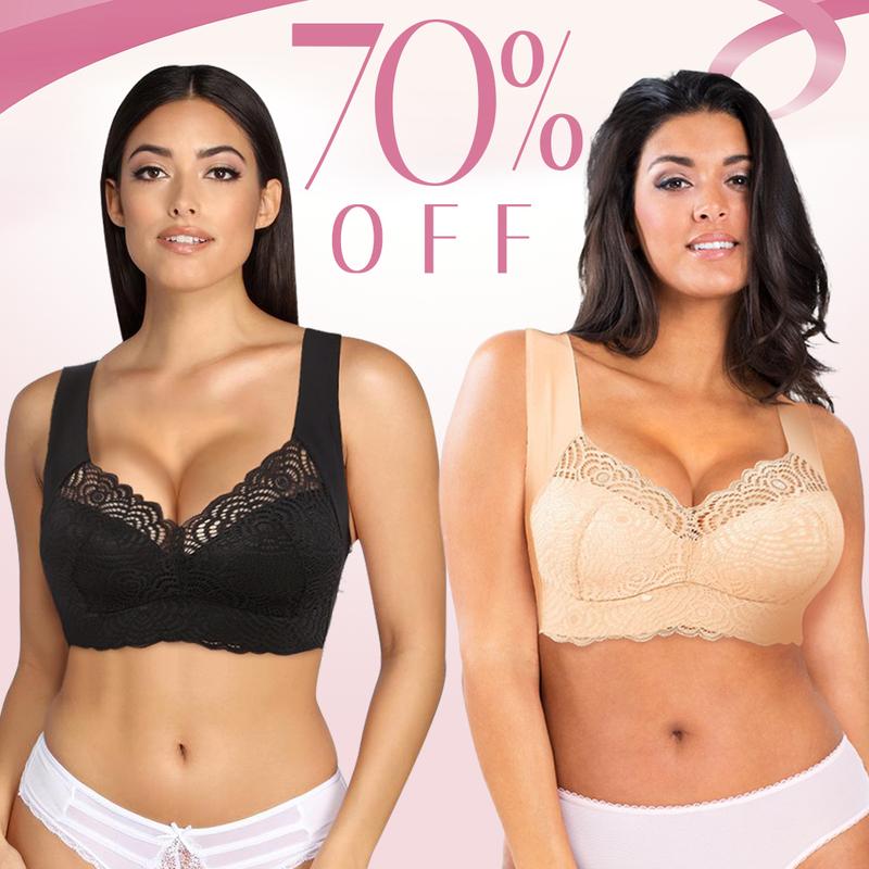 Ultimate Lift Stretch Full-Figure Seamless Lace Cut-Out Bra
