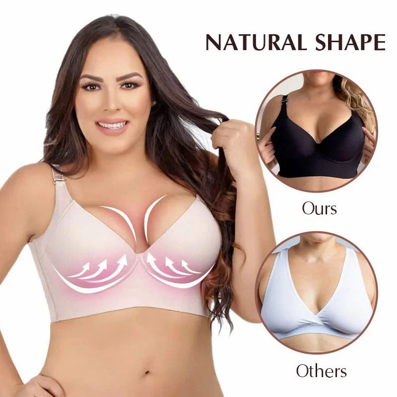 🔥BUY 1 GET 1 FREE🔥Women's Deep Cup Bra Hide Back Fat Full Back Coverage Push Up Bra With Shapewear Incorporated