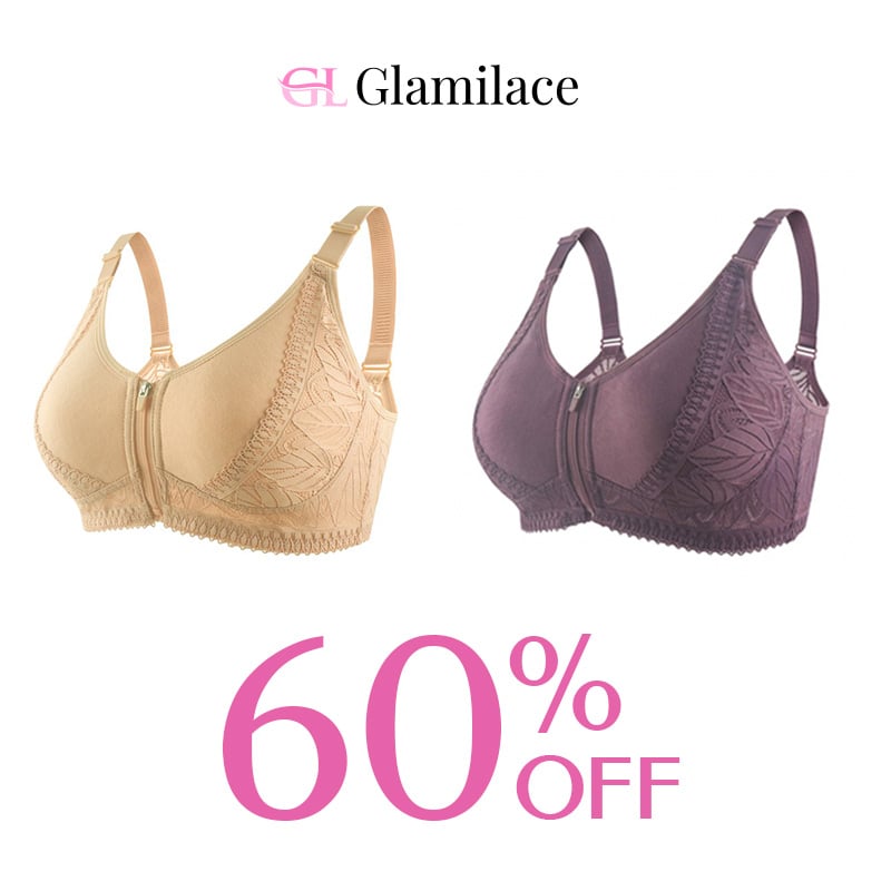 ✨Last day 80% OFF✨Wireless Zip Front Full Coverage Bra🎁BEST GIFT