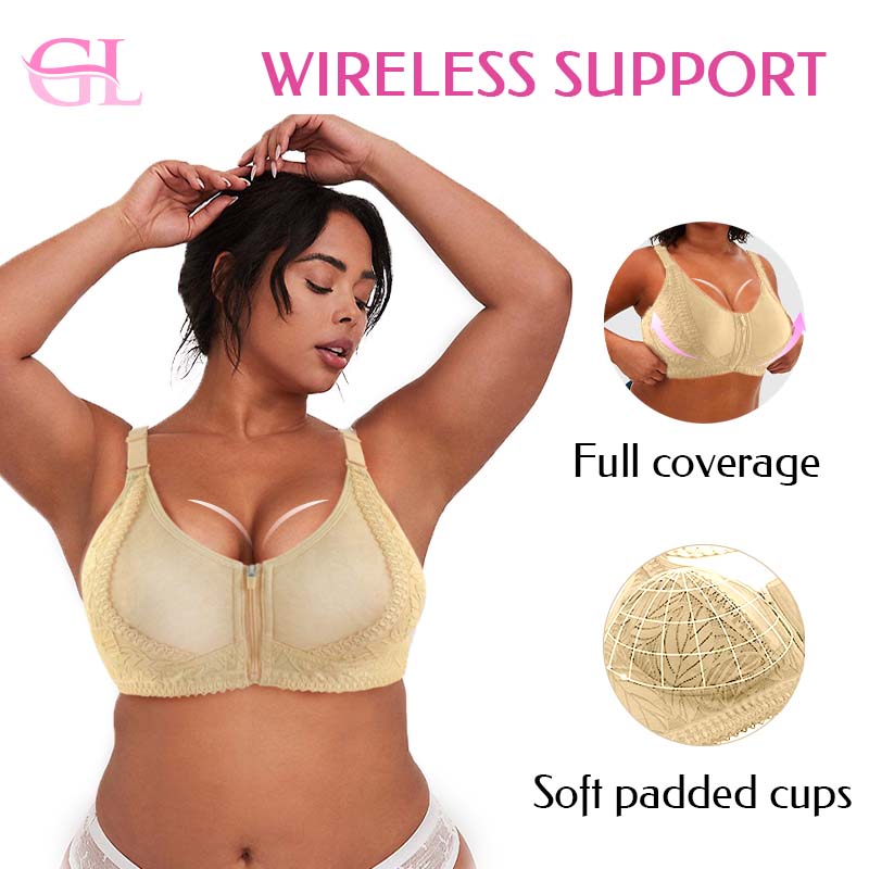 ✨Last day 80% OFF✨Wireless Zip Front Full Coverage Bra🎁BEST GIFT