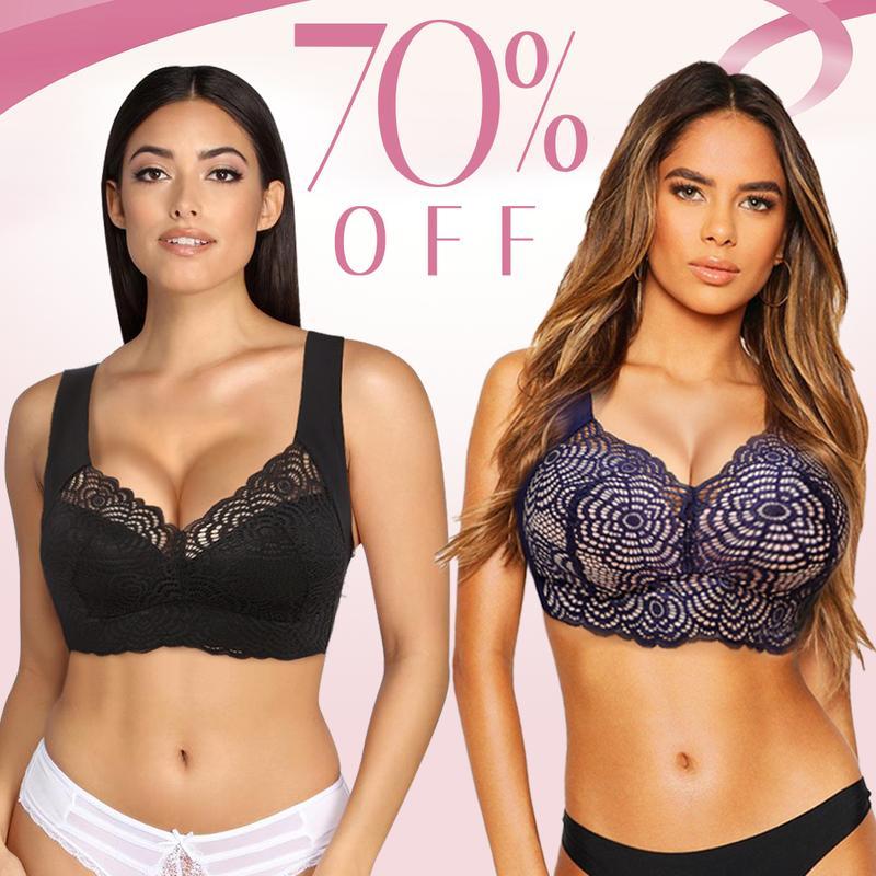 Ultimate Lift Stretch Full-Figure Seamless Lace Cut-Out Bra