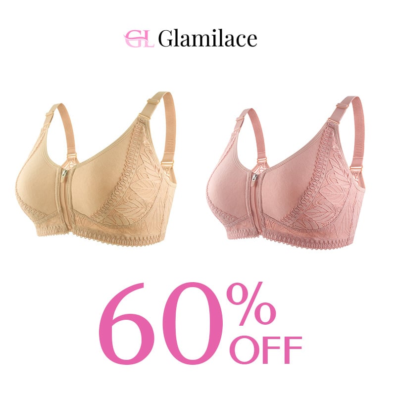 ✨Last day 80% OFF✨Wireless Zip Front Full Coverage Bra🎁BEST GIFT