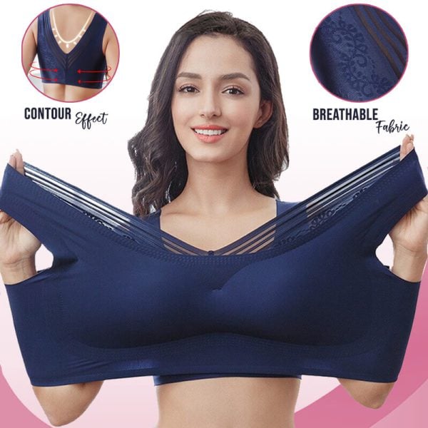 SeamlessCharm – No Rims Sleep Lace Wireless Bra