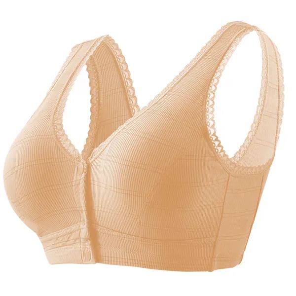 Buy 1 Free 1🔥 Plus Size Cotton Front Buckle Bra