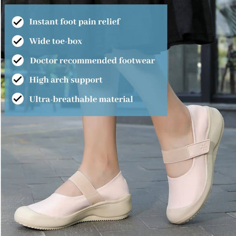 Onecomfy Women's Hook and Loop Orthopedic Casual Shoes