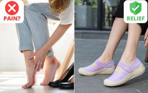 Onecomfy Women's Hook and Loop Orthopedic Casual Shoes