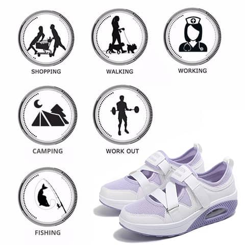 Women Orthopedic Shoes, Wide Adjusting Soft Comfortable Diabetic Walking Shoes