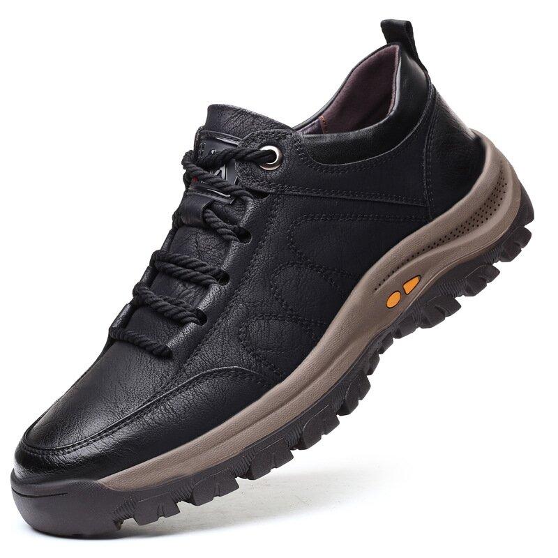 Now 60% Discount-Men's Casual Leather Good Arch Support & Non-slip Outdoor  Breathable Walking Shoes