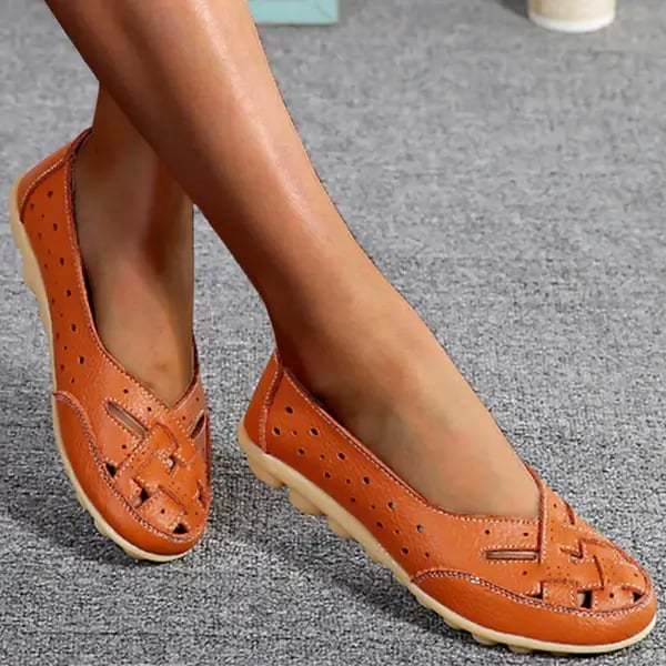 🔥Hot Sale - Ladies Breathable Leather Loafers