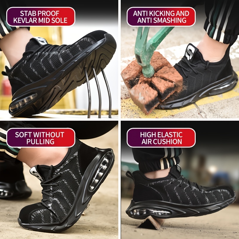 MEN’S COMFORTABLE ANTI-SMASHING AND PUNCTURE-PROOF WORK SAFETY SHOES