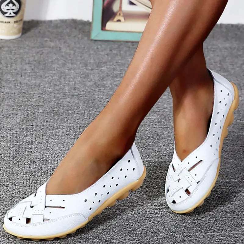 🔥Hot Sale - Ladies Breathable Leather Loafers