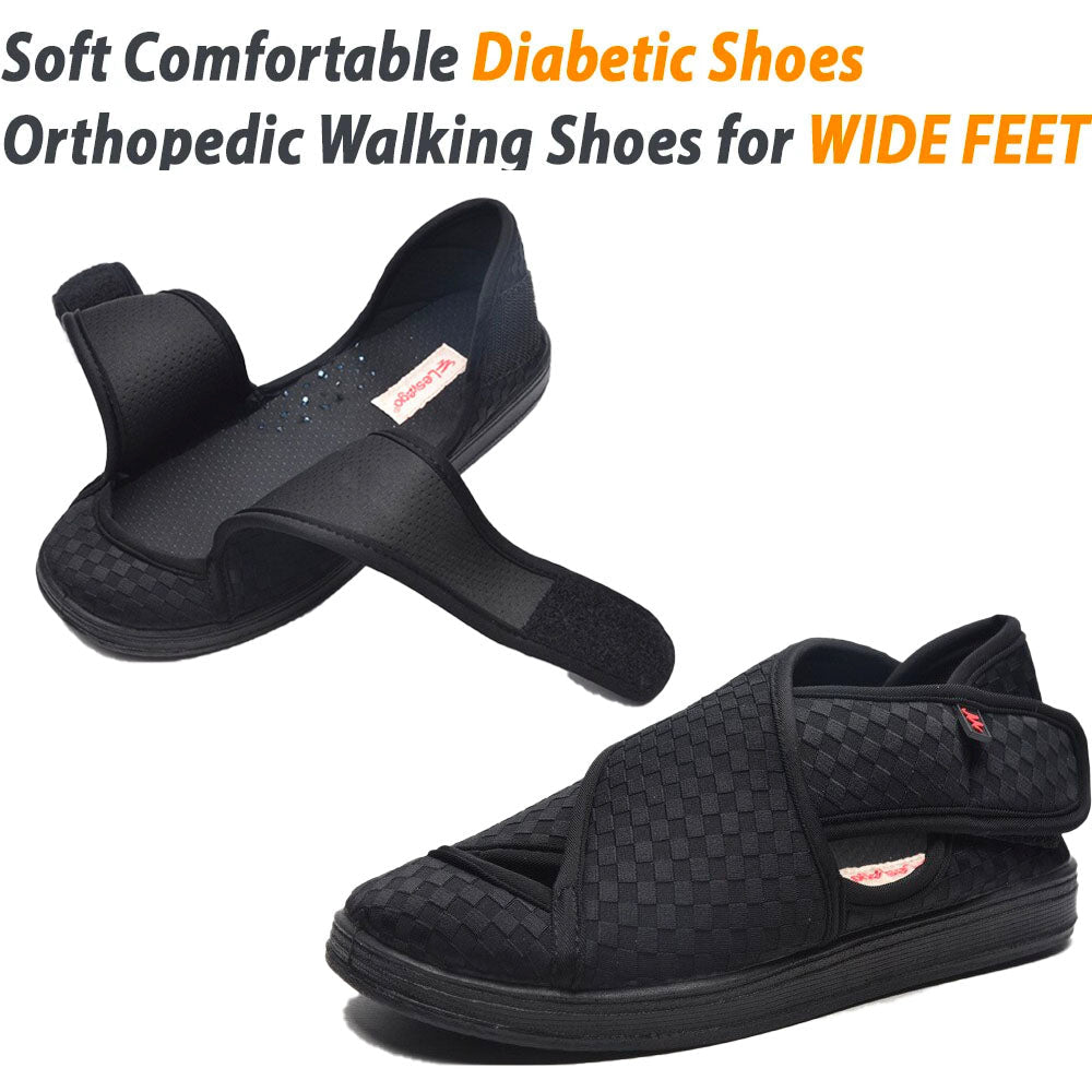 Wide Adjusting Soft Comfortable Diabetic Shoes, Orthopedic Walking Shoes