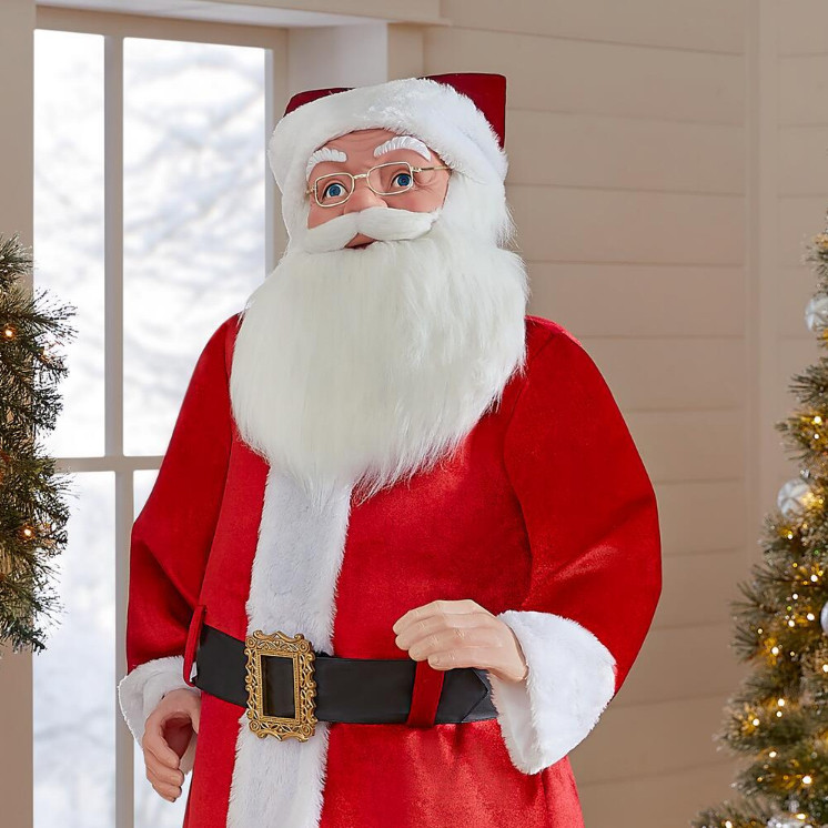 🎅Adereço de decoração de Natal de dança animada em tamanho real canta 🎅Adereço de decoração de Natal de dança animada em tamanho real canta
