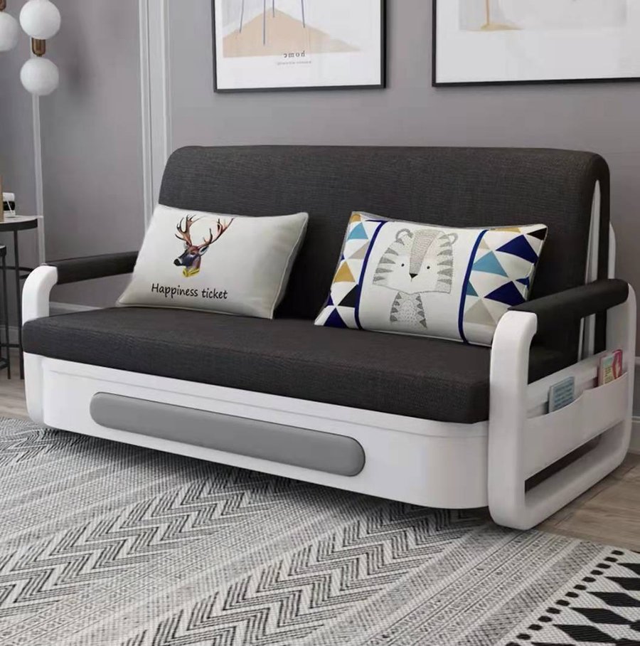 Sofá cama de látex suave plegable lavable que ahorra espacio multifuncional