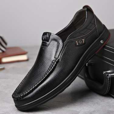 🔥Hot Sale🎁--50% OFF 🎉 Mens Genuine Leather Soft Insole Casual Business ...