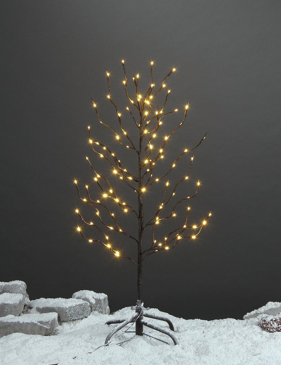 3ft Star Light Tree,  112 LED Warm White, Decoration for Christmas Home Festival Indoor and Outdoor, Brown-LIGHTSHARE