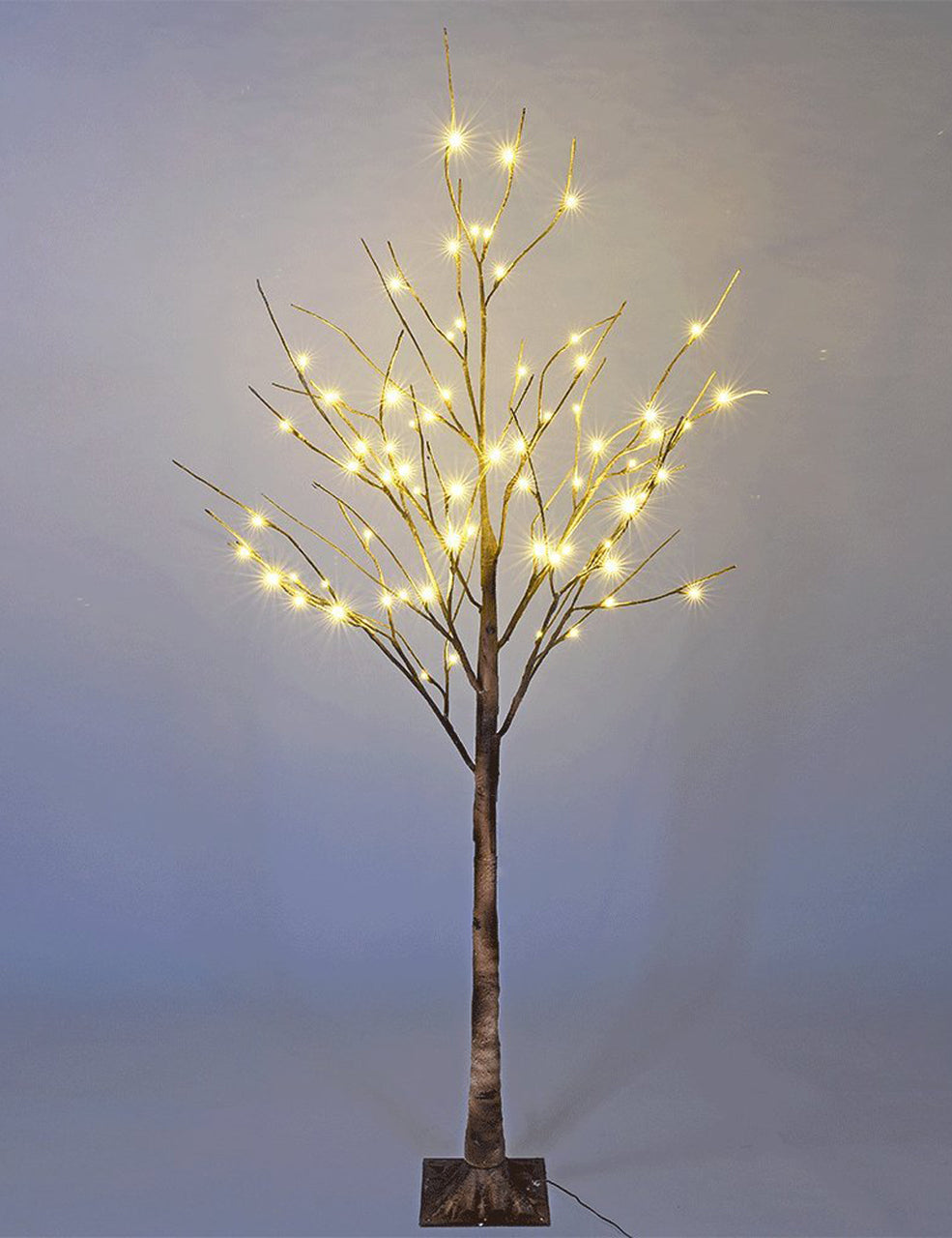 6ft Lighted Birch Tree 72 LED Lights, Warm White Lights, Decoration for Christmas Home Festival Indoor and Outdoor, Brown-LIGHTSHARE