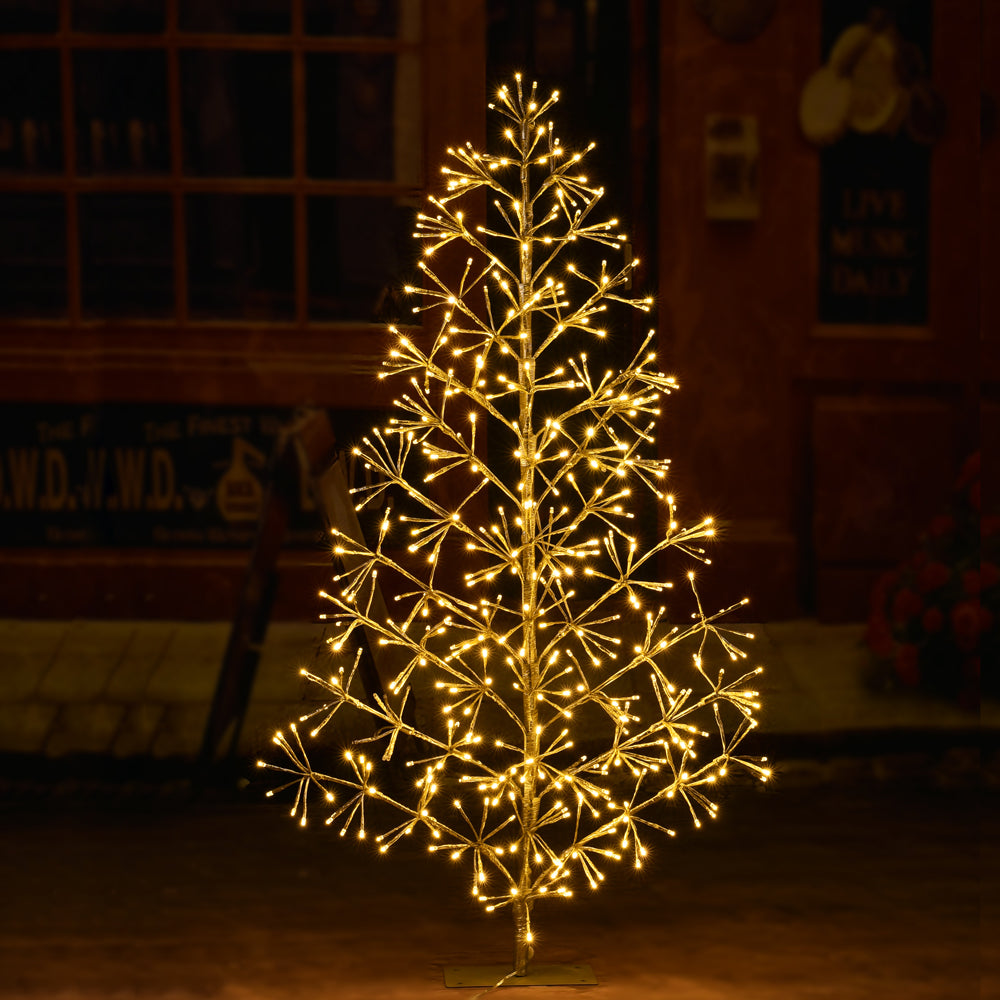 4ft Artificial Christmas Tree Light, 496 LED Warm White for Home Garden Decoration/Summer/Wedding/Birthday/Christmas/Holiday/Party Decoration, Gold-LIGHTSHARE