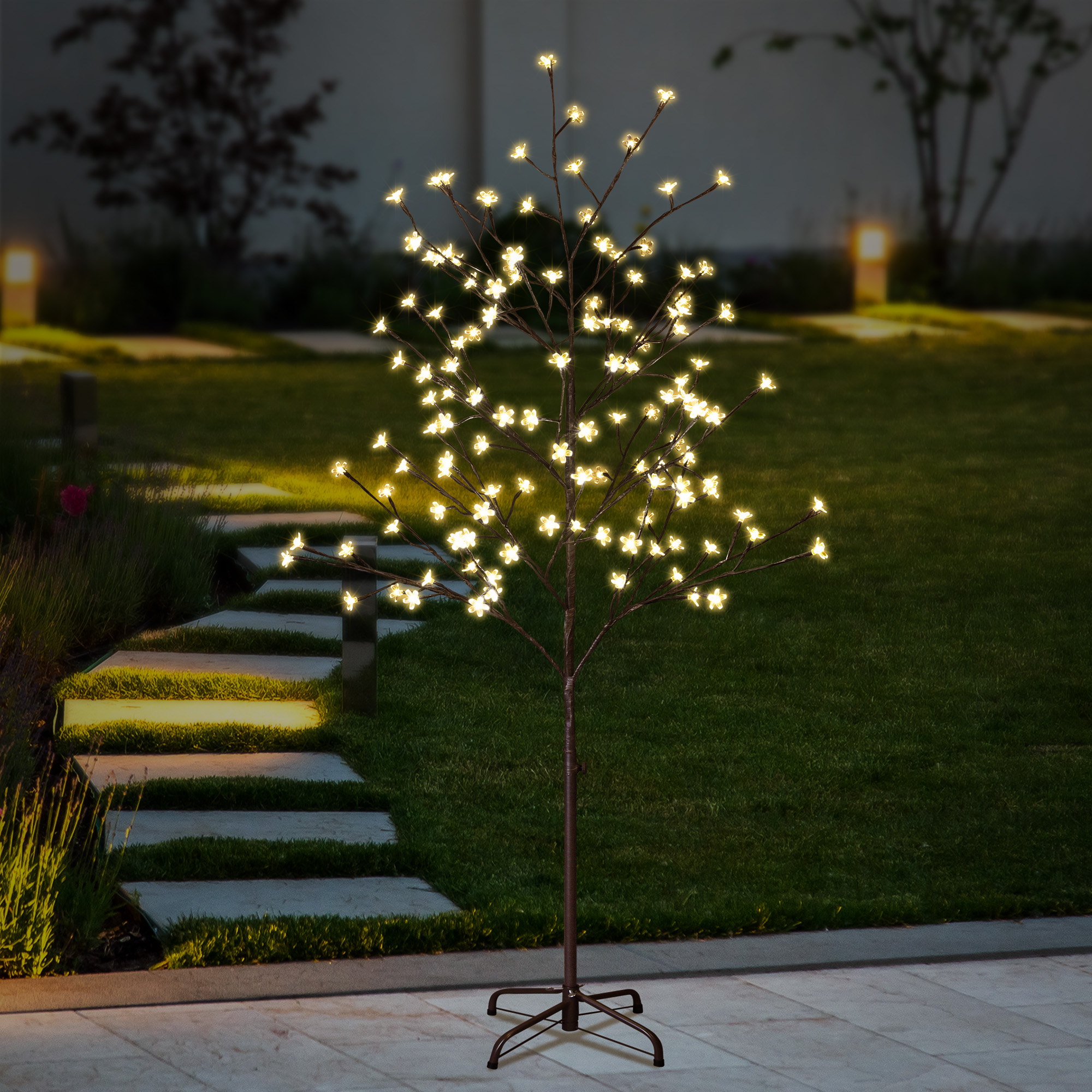 5ft Lighted Cherry Blossom Tree