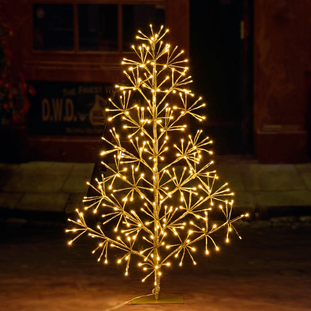 3ft Artificial Christmas Tree Light, 296 LED Warm White for Home Garden Decoration/Summer/Wedding/Birthday/Christmas/Holiday/Party Decoration, Gold-LIGHTSHARE