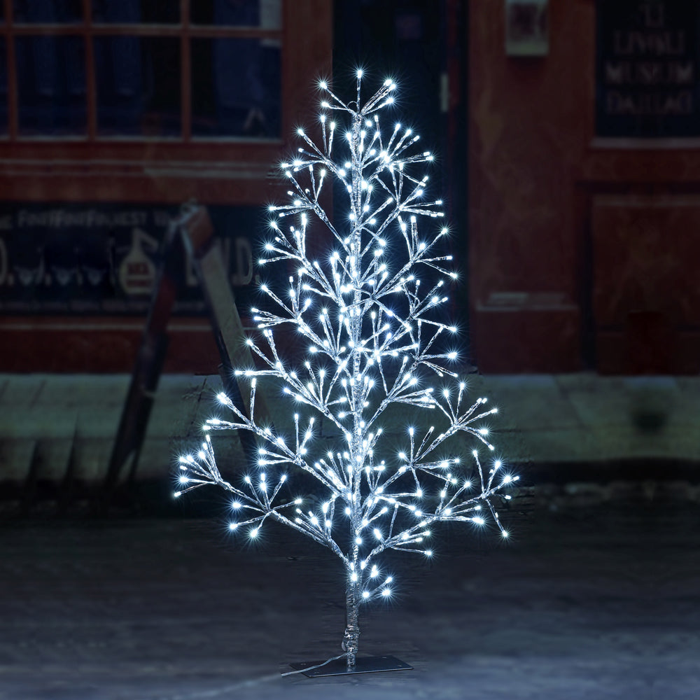3ft Artificial Christmas Tree Light, 296 LED Cold White for Home Garden Decoration/Summer/Wedding/Birthday/Christmas/Holiday/Party Decoration, Silver-LIGHTSHARE