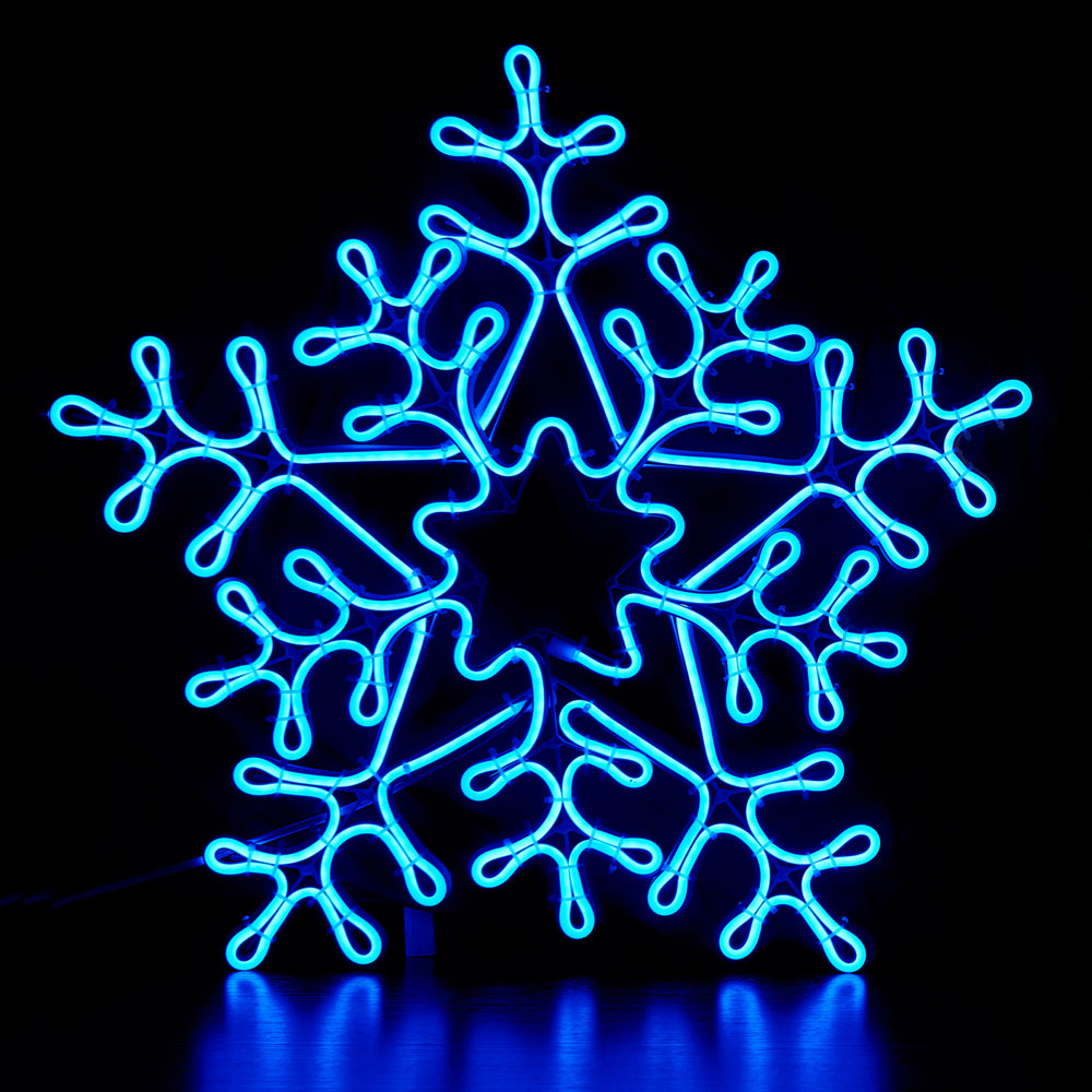 20IN Snowflake Neon Rope Light Decorative Light Indoor Ountdoor Use for Christmas Party Festival Wedding-LIGHTSHARE