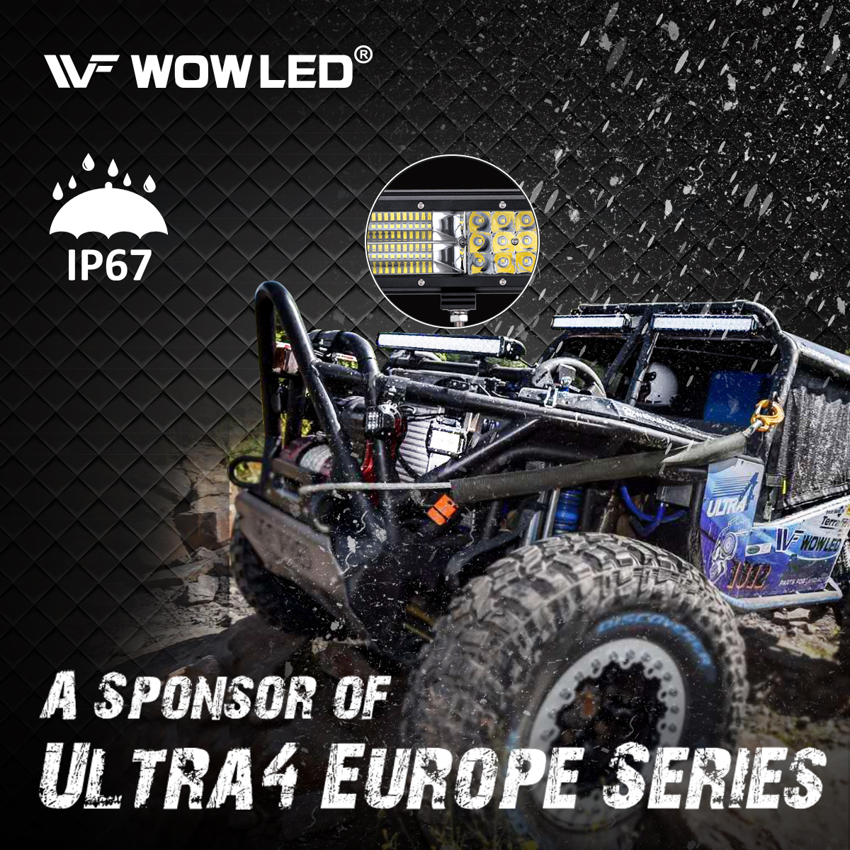 WOWLED 20 Inch LED Light Bar, Super Bright 5D 144W Spot & Flood Combo Beam LED Work Light Bar, Waterproof Offroad Bar Lamp Fog lights for Truck SUV Car Camp Boat 4x4