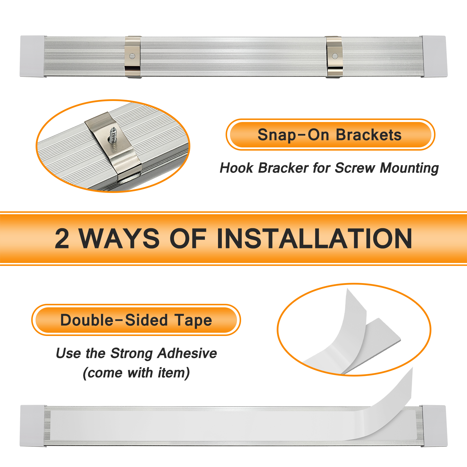 WOWLED 12V LED Interior Van Light Bar, 10W 72LEDs RV Ceiling Lights Strip Lamp with On/Off Switch, LED Interior Lighting for Car Camper Van Bus Caravan Boat Dome Light Motorhome Kitchen (4Pack)