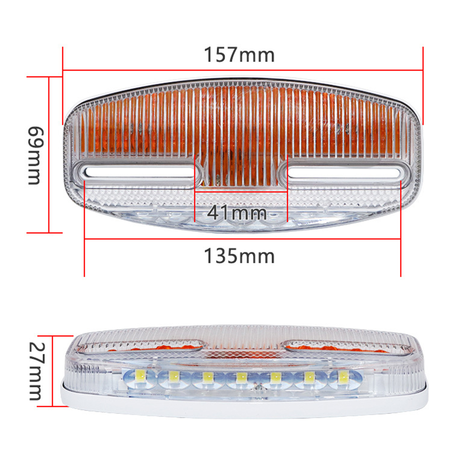 WOWLED 24V Led Trailer Lights 2 Pack, Trailer Tail lights, LED RV Tail Lights, RV Camper Tail Light, RV Replacement Brake Stop Turn RV Exterior Light, Trailer Rear Lights for Boat Lorry Vans Truck