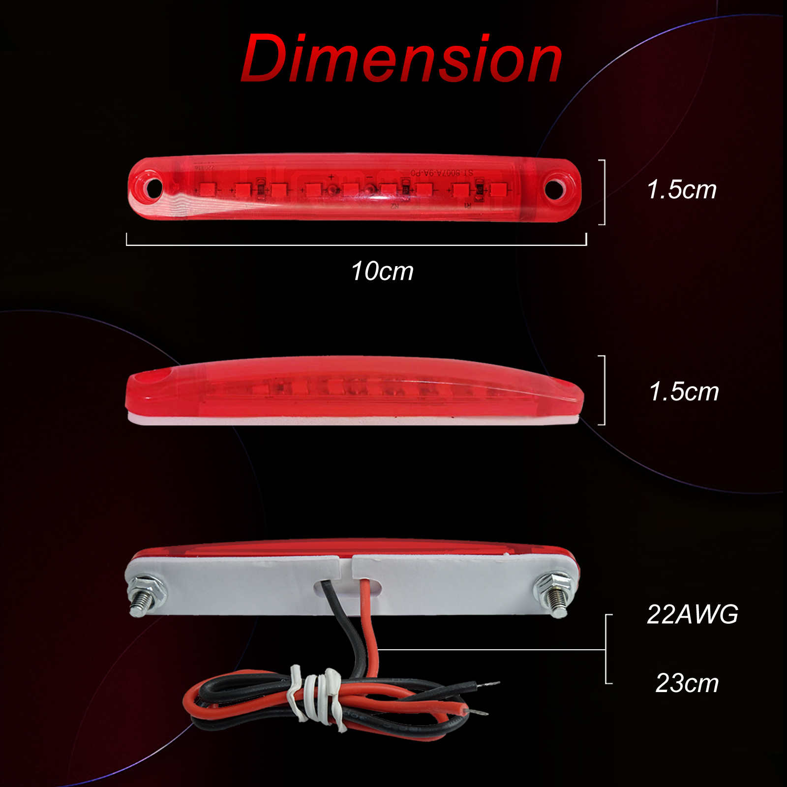 WOWLED 8Pcs Pcs Boat Navigation Lights, Stern Lights for Boats, Marine Led Strip Lights for Boat Lights Bow and Stern for For Yacht Fishing Pontoon Boat Sailboat Kayak Bass Boat Vessel(Red & Green) 
