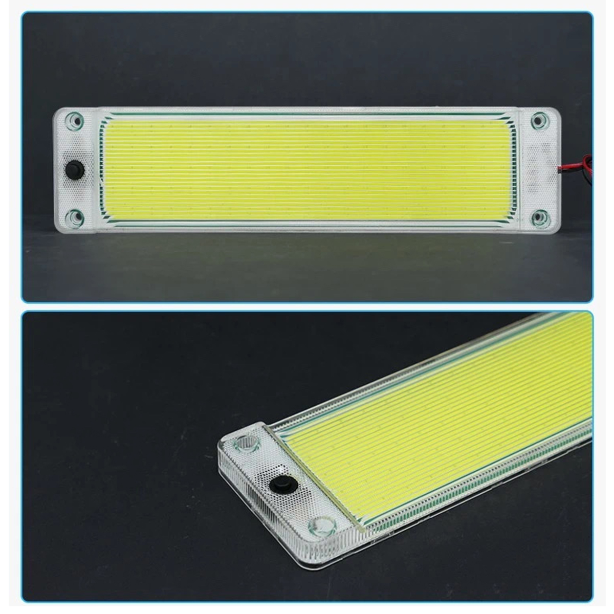 WOWLED 12V 105 COB LED Interior Lights 2Pack, 12W LED RV Ceiling Roof Lights Bar Lamp with On/Off Switch, LED Interior Lighting for Car Camper Van Bus Caravan Boat Dome Light Motorhome Kitchen