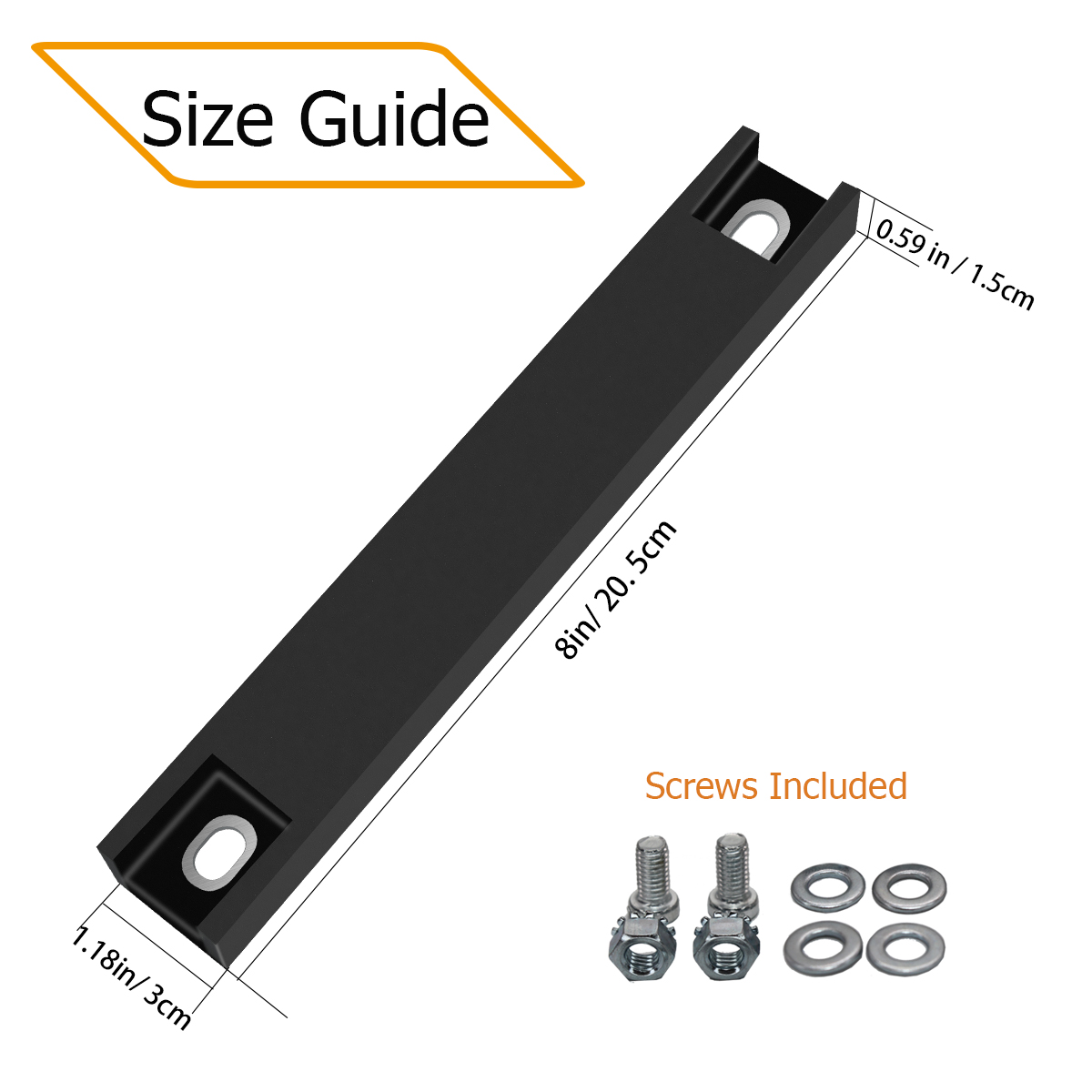 WOWLED 2 Pack Premium Rubber Coated Magnetic License Plate Holder, Magnet Tag, Demo Tag Test Drive, Car Dealer Magnet Bar License Plate Frame with Screws No Scratch for Car Truck (Black)