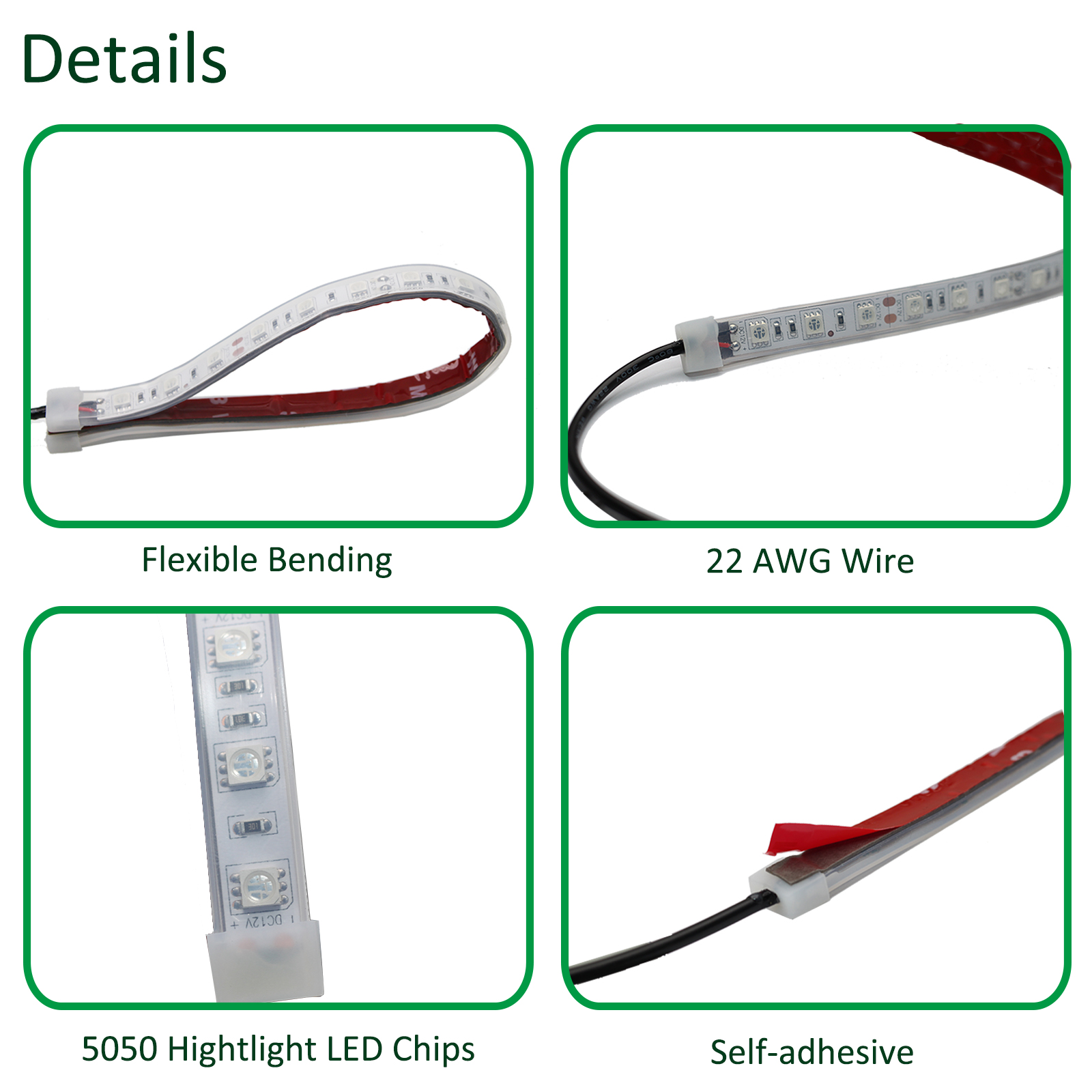 WOWLED Navigation LED Boat Lights, 12" Waterproof Marine LED Boat Lights, Super Bright 18 LEDs LED Boat Bow Nav Lights, Port Starboard Side Light, for Pontoon Kayak Yacht Sailboat, 12V (Red and Green)