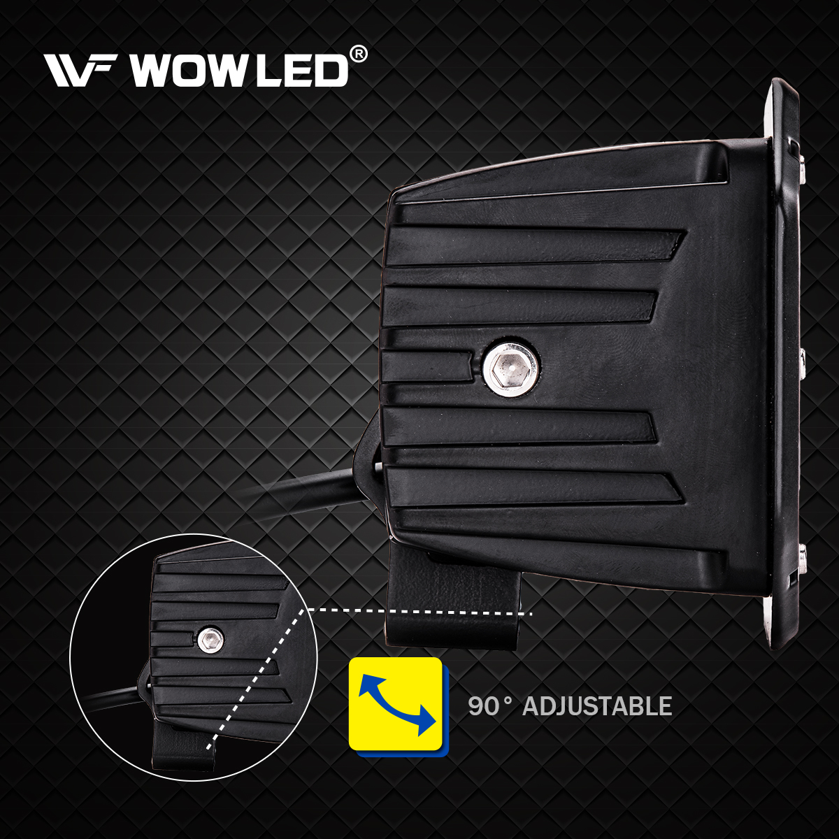 WOWLED Flush Mount LED Work Light Pods, 2 Pcs 5" 18W LED Driving Work Lights Flush Mount Design LED Light Bar Super Bright Backup Off Road Fog Lights for Car Truck SUV Boat Camping Light 4X4 12V