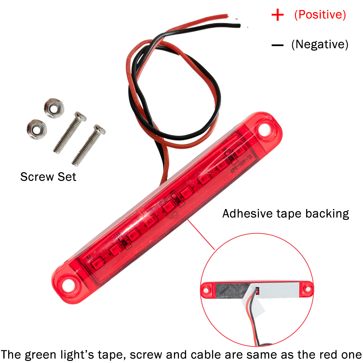 WOWLED 4Pcs Boat Navigation Lights, Stern Lights for Boats, Marine Led Strip Lights for Boat Lights Bow and Stern for For Yacht Fishing Pontoon Boat Sailboat Kayak Bass Boat Vessel(Red & Green)