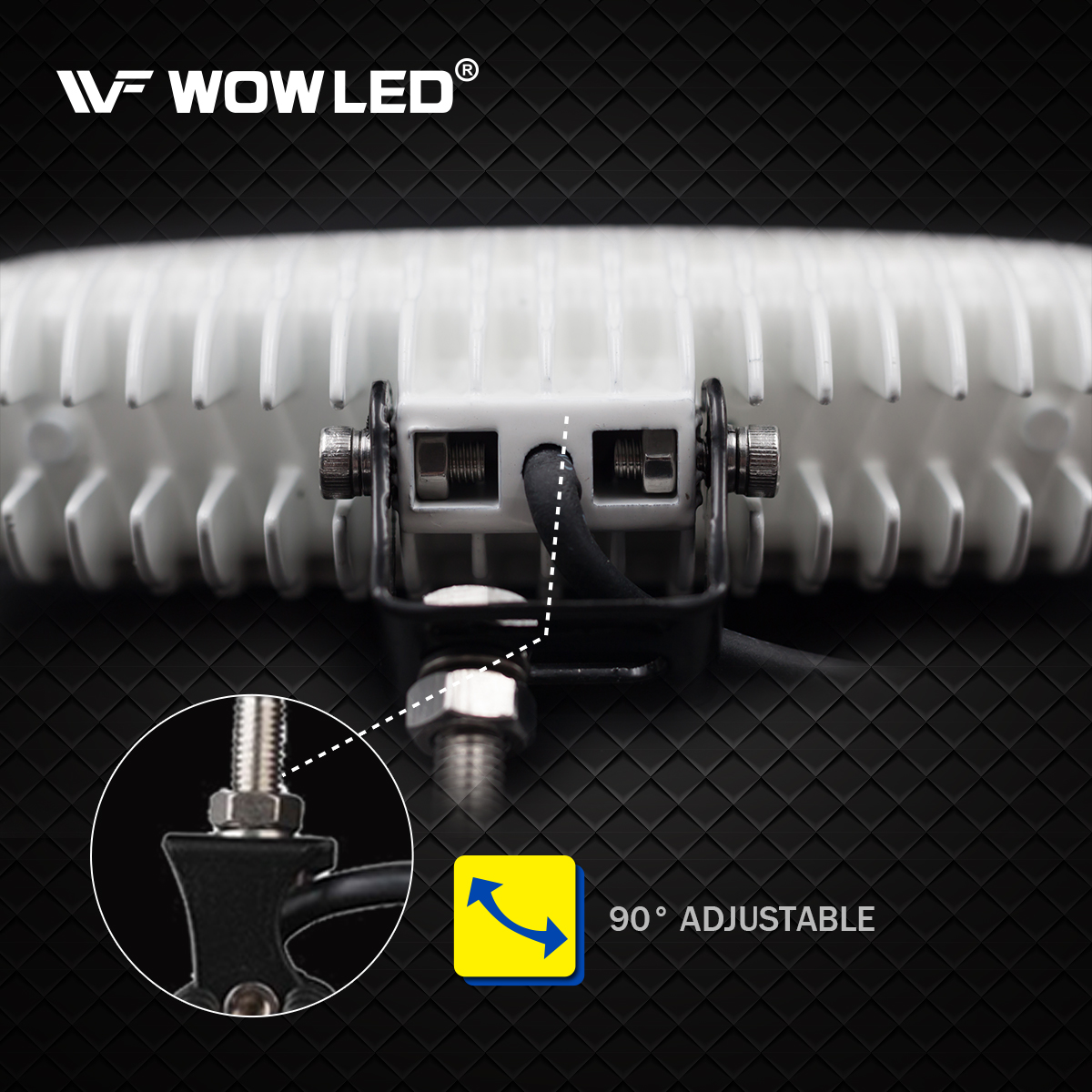 WOWLED Marine Boat Lights, 2Pcs Superbright Innovative 48W LED Waterproof Spotlights Deck Dock Spreader Lights, 6 Inch Flood Light Bar for Boat Accessories Fishing 12V 24V