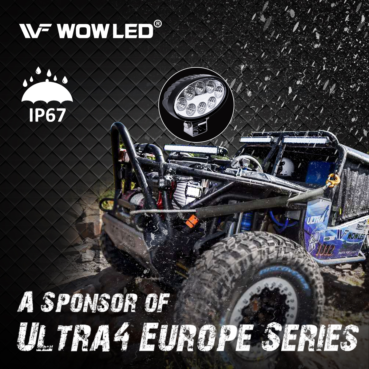 WOWLED Oval Shape LED Work Light, 24W 8LED Work Light Oval Flood Driving Lamp Offroad Light Bar for Tractor Camping Light SUV ATV Truck 4X4 12V 24V