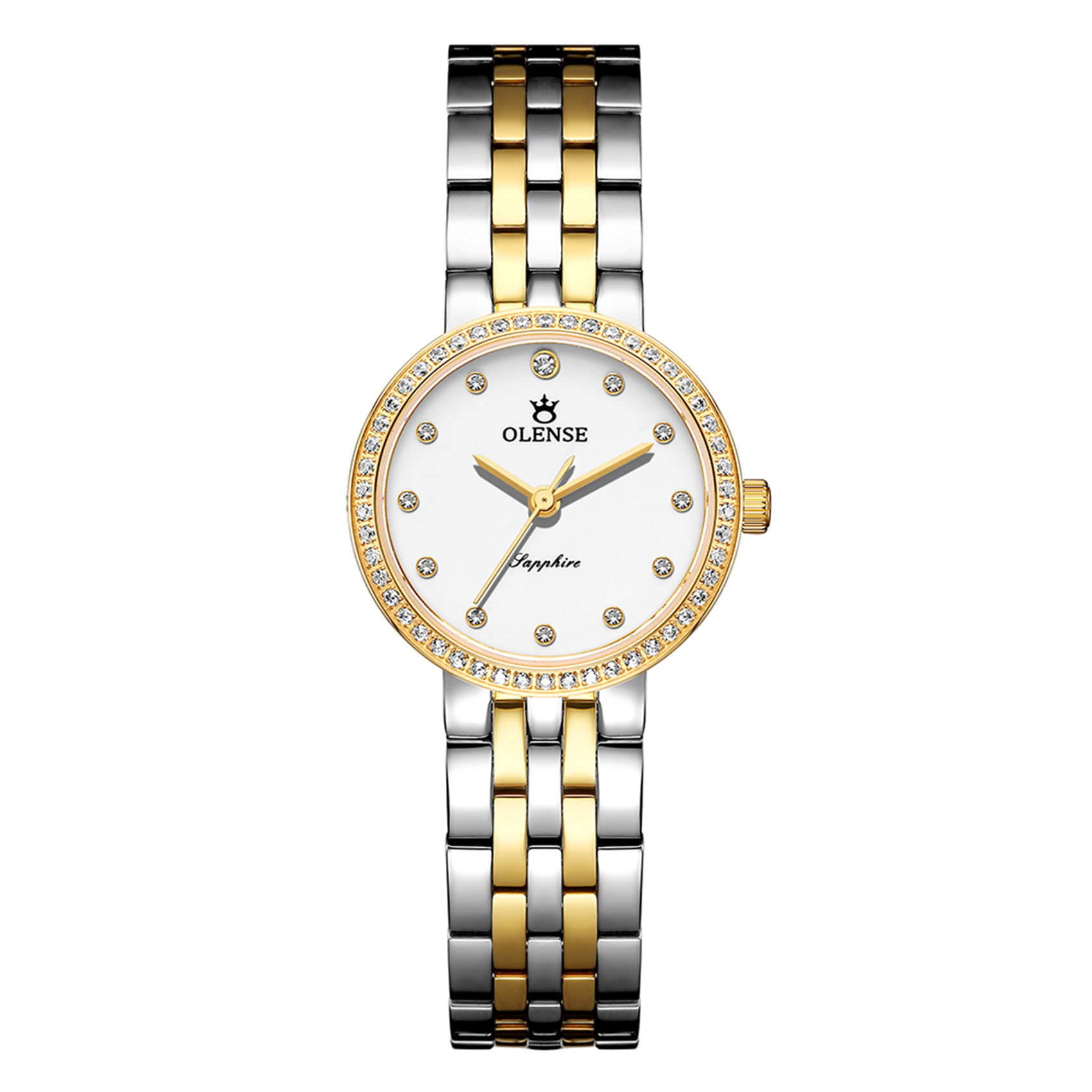 OLENSE - Luxury Watch for Women, Stainless Steel, 25mm, Silver & Gold