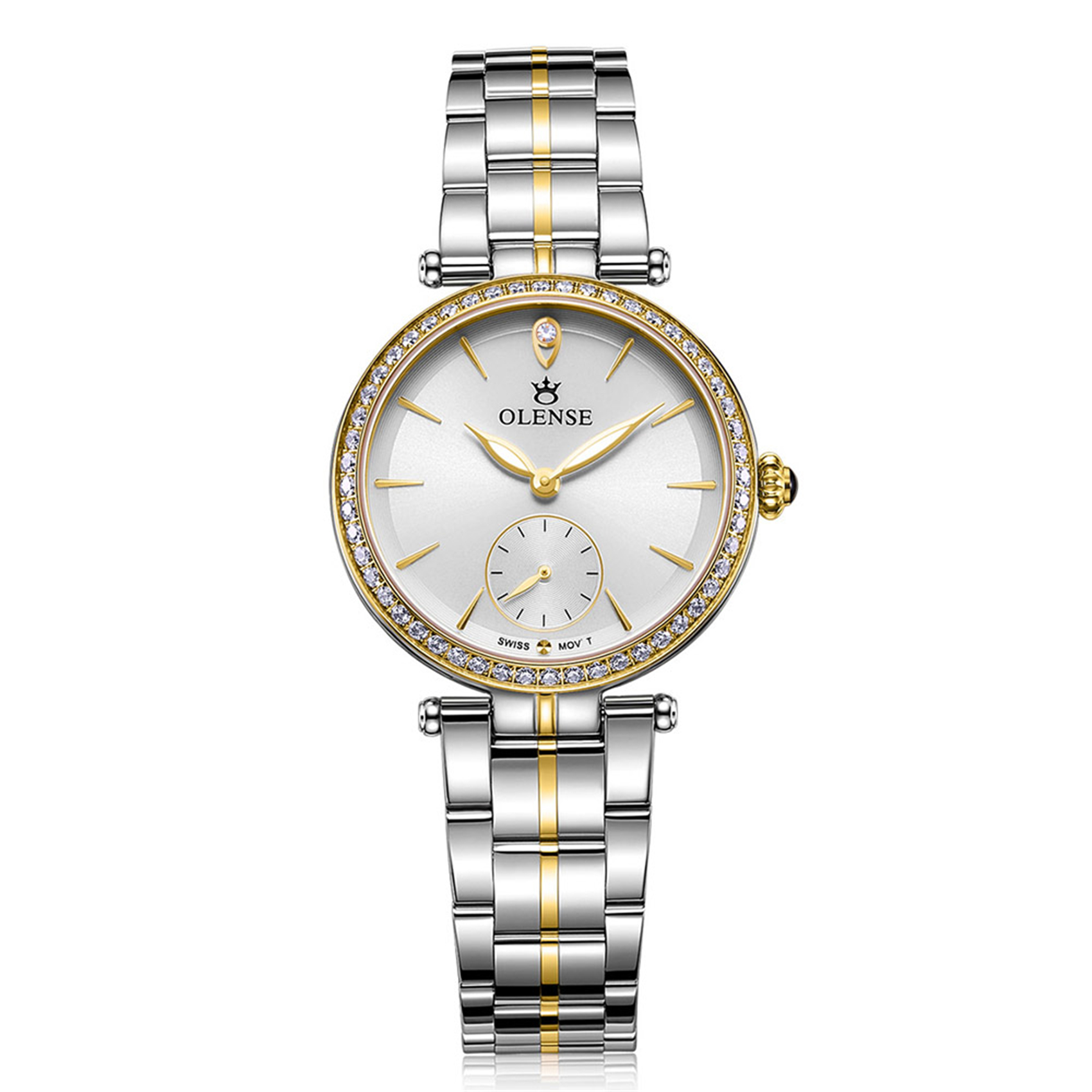 OLENSE - Luxury Ladies Watch, Stainless Steel, 30.5mm, Silver & Gold