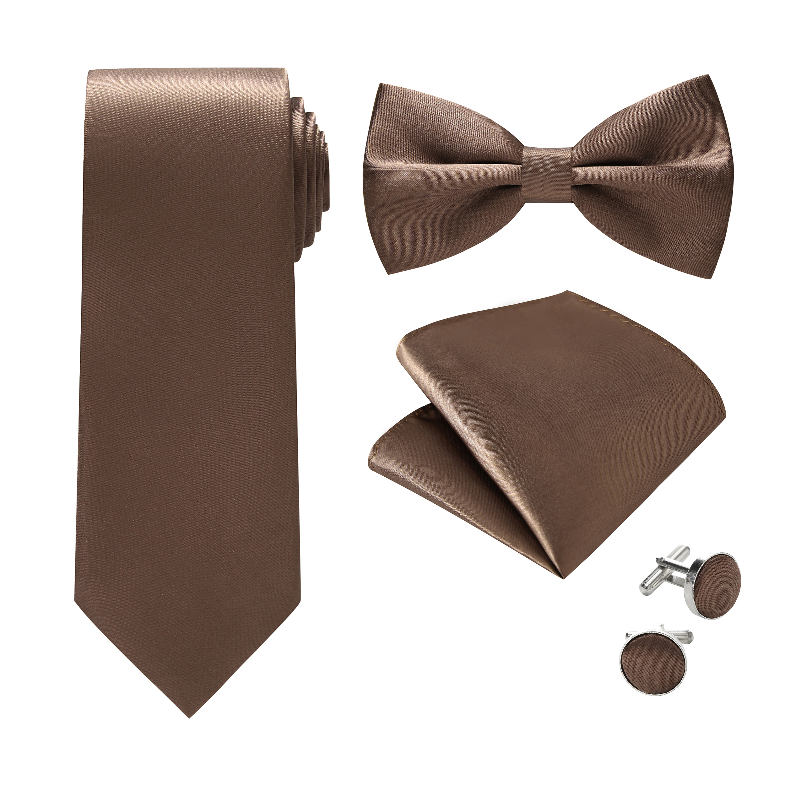 brown bow tie